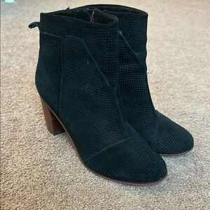 Toms Black Suede Ankle Boots